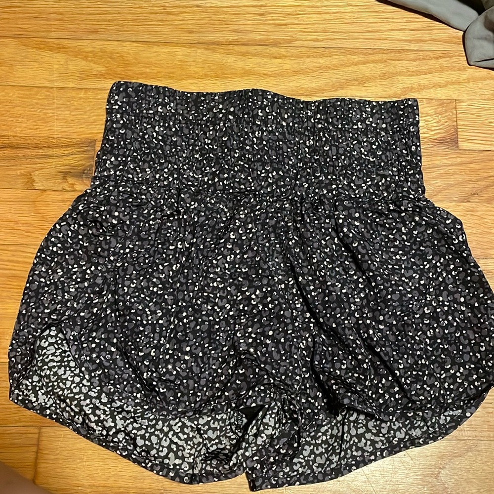 Purple and tan cheetah althetic shorts